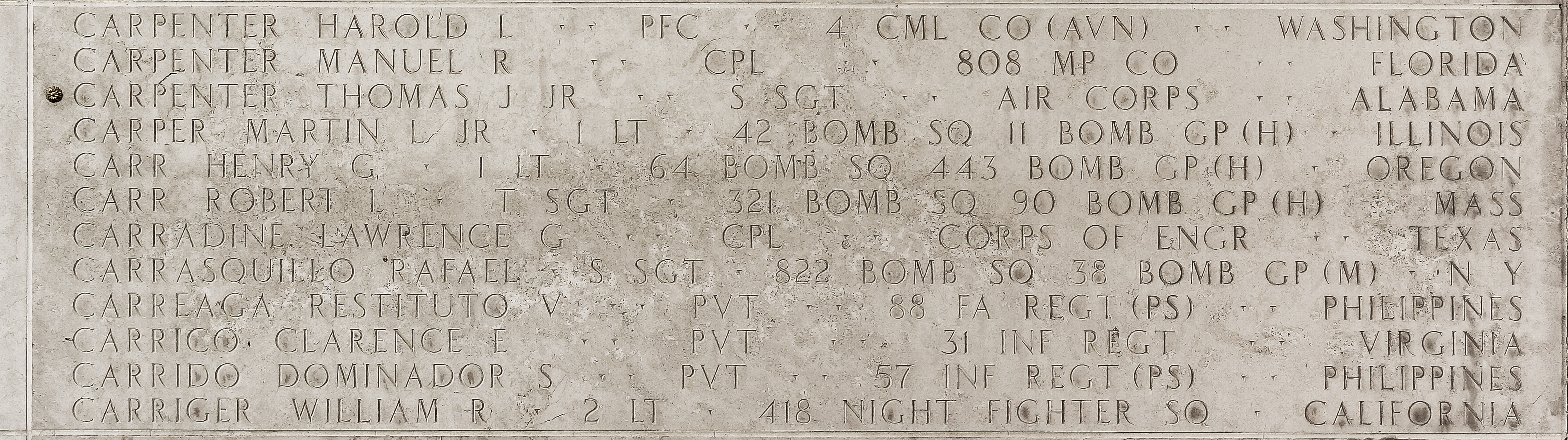 Robert L. Carr, Technical Sergeant